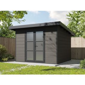 Abri de Jardin Composite ALMA - 9m2 Gris - Cabane de Jardin