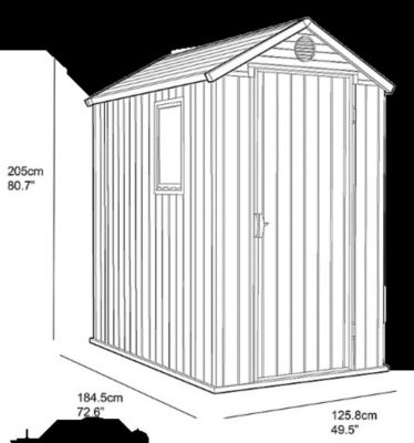 Abri de jardin DARWIN 46 en résine - KETER - gris - 2,2m²