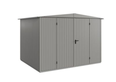 Abri de jardin double pente ESD14 2 portes gris Hörmann Ecostar