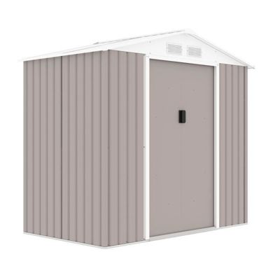 Abri de jardin en acier 2,71 m2 - Kit dancrage inclus - Taupe