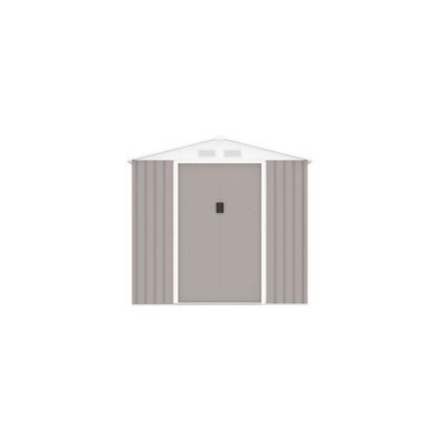 Abri de jardin en acier 4,07 m2 - Kit dancrage inclus - Taupe