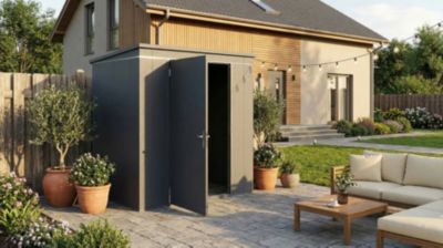 Abri de jardin en acier Gary Weka surface extérieure totale 2,56 m²
