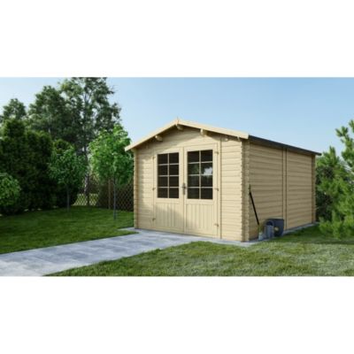 Abri de jardin en bois - 12m2 - 3x4m - Ep. 28mm - Couleur: naturel - DOM661