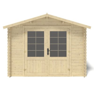 Abri de jardin en bois - 12m2 - 3x4m - Ep. 28mm - Couleur: naturel - DOM661