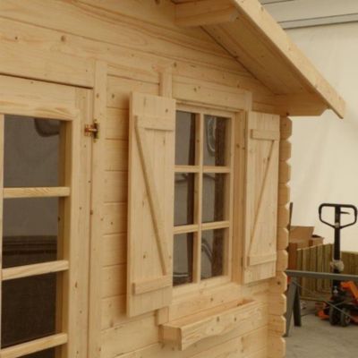 Abri de jardin en bois - 12m2 - 4x3m - Ep. 28mm - Couleur: naturel - DOM137