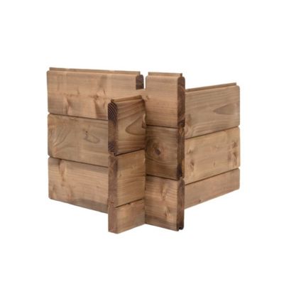Abri de jardin en bois - 12m2 - 4x3m - Traité - Ep. 28mm - Couleur: marron - DOM677