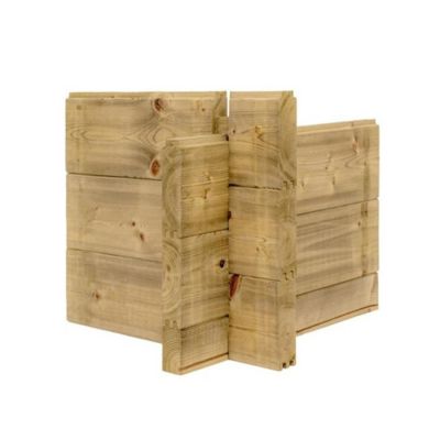 Abri de jardin en bois - 12m2 - 4x3m - Traité - Ep. 40mm - Couleur: vert - DOM717
