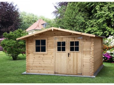 Abri de jardin en bois 14m² "Oz"  388 x 298 x 225 cm  28 mm