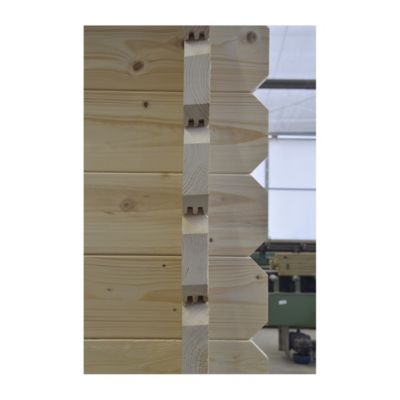 Abri de jardin en bois - 16m2 - 4x4m - Ep. 40mm - Couleur: naturel - DOM611