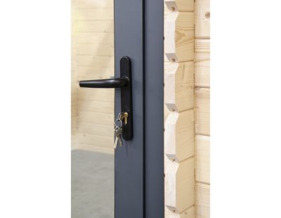 Abri de jardin en bois - 17.4m2 - 5.79x3m - Ep. 28mm - Couleur: naturel - DOM640