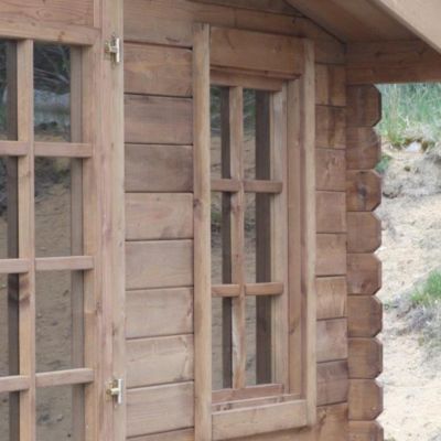 Abri de jardin en bois - 20m2 - 5x4m - Traité - Ep. 28mm - Couleur: marron - DOM566