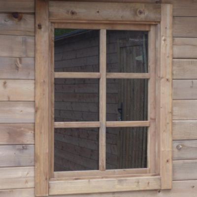Abri de jardin en bois - 20m2 - 5x4m - Traité - Ep. 28mm - Couleur: marron - DOM566