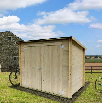 Abri de jardin en bois 3.09m² - toit mon pente - 218 x 130cm Eureka Alce