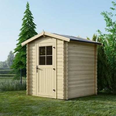 Abri de jardin en bois - 3.61m2 - 1.9x1.9m - Ep. 28mm - Couleur: naturel - DOM593
