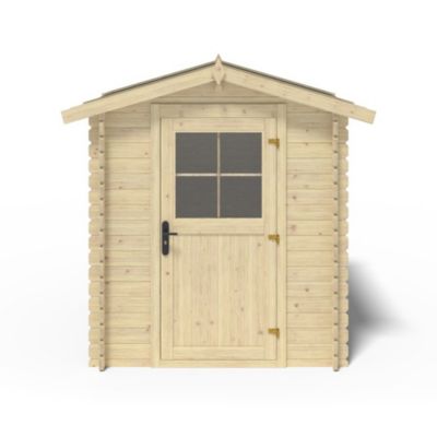 Abri de jardin en bois - 3.61m2 - 1.9x1.9m - Ep. 28mm - Couleur: naturel - DOM593