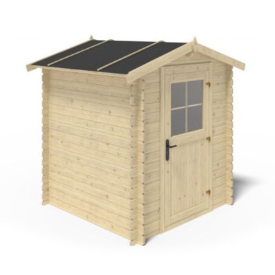 Abri de jardin en bois - 3.61m2 - 1.9x1.9m - Ep. 28mm - Couleur: naturel - DOM593