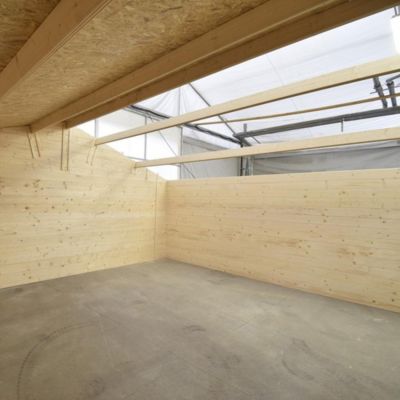 Abri de jardin en bois - 30m2 - 6x5m - Ep. 40mm - Couleur: naturel - DOM748