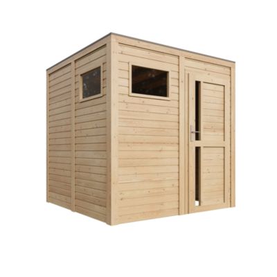 Abri de Jardin en Bois - 4,20 m² / 206x208xH210 cm - Cabane de Jardin Extérieur M325F1 - Timbela