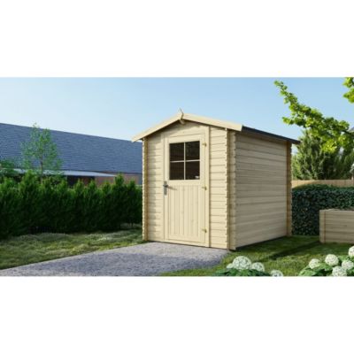 Abri de jardin en bois - 4.75m2 - 1.9x2.5m - Ep. 28mm - Couleur: naturel - DOM594
