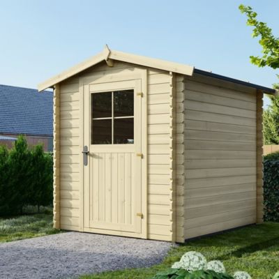 Abri de jardin en bois - 4.75m2 - 1.9x2.5m - Ep. 28mm - Couleur: naturel - DOM594