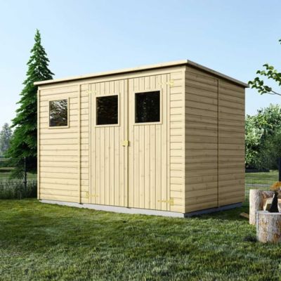 Abri de jardin en bois 4.86 m2 - 2.7x1.8 m - Couleur: naturel - DOM421