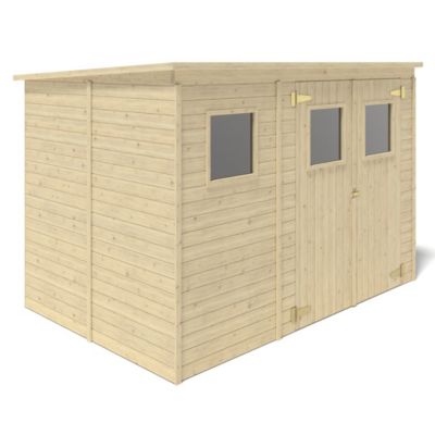 Abri de jardin en bois 4.86 m2 - 2.7x1.8 m - Couleur: naturel - DOM421