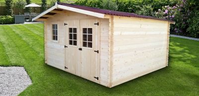 ABRI DE JARDIN EN BOIS 4X3M PALERME EPAISSEUR 28MM