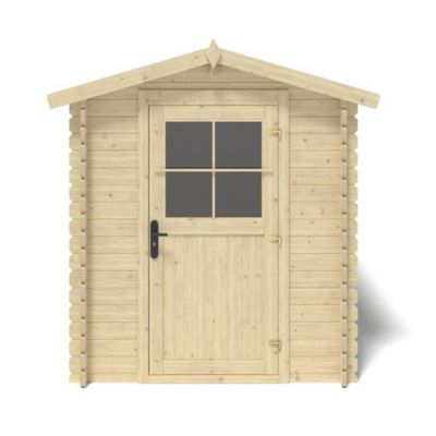 Abri de jardin en bois - 5.7m2 - 1.9x3m - Ep. 28mm - Couleur: naturel - DOM662