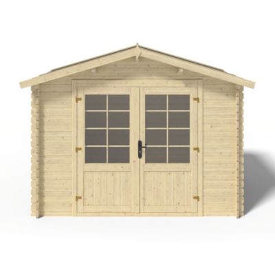 Abri de jardin en bois - 6m2 - 3x2m - Ep. 28mm - Couleur: naturel - DOM420