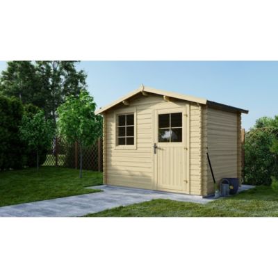 Abri de jardin en bois - 6m2 - 3x2m - Ep. 28mm - Couleur: naturel - DOM472
