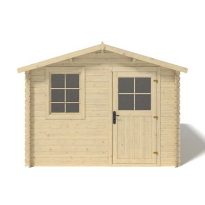 Abri de jardin en bois - 6m2 - 3x2m - Ep. 28mm - Couleur: naturel - DOM472