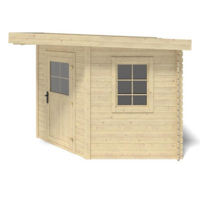 Abri de jardin en bois - 8m2 - 3x3m - Ep. 28mm - Couleur: naturel - DOM665