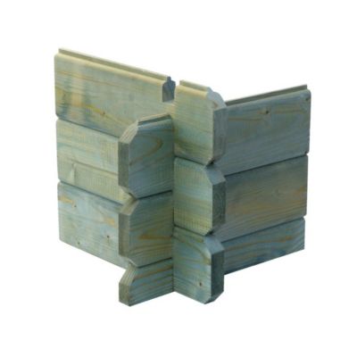 Abri de jardin en bois - 9m2 - 3x3m - Traité - Ep. 28mm - Couleur: vert - DOM458