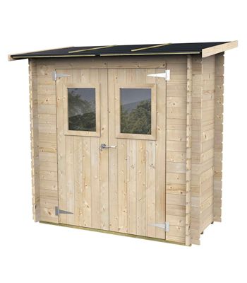 Abri de jardin en bois adossé Hobby 1.34m² Alce