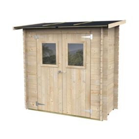 Abri de jardin en bois adossé Hobby 1.34m² Alce