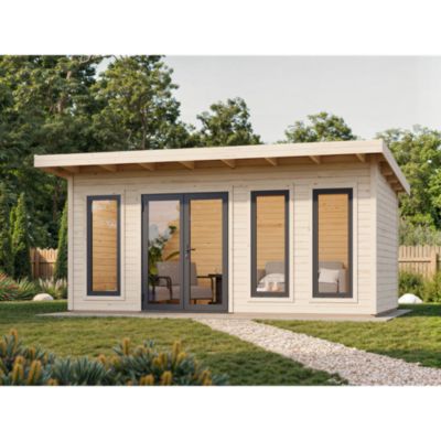 Abri de jardin en bois Aurélia Palmako surface extérieure totale 23.2m²