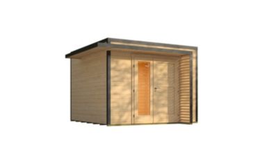 Abri de jardin en bois avec auvent Weka Amberley 3 surface totale extérieure 9m²