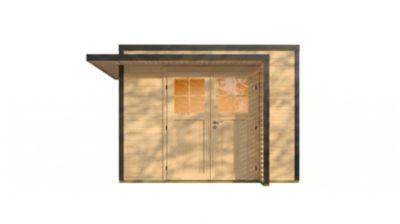 Abri de jardin en bois avec auvent Weka Amberley 4 surface totale extérieure 9m²