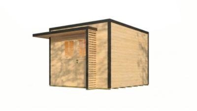 Abri de jardin en bois avec auvent Weka Amberley 4 surface totale extérieure 9m²
