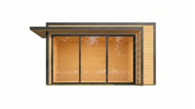 Abri de jardin en bois avec auvent Weka Amberley 9 surface totale extérieure 16m²