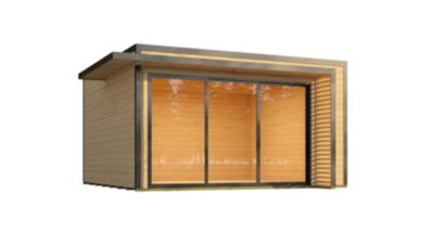 Abri de jardin en bois avec auvent Weka Amberley 9 surface totale extérieure 16m²