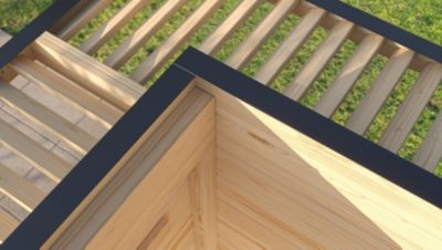 Abri de jardin en bois avec auvent Weka Amberley 9 surface totale extérieure 16m²