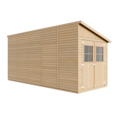 Abri de Jardin en Bois (avec paroi latérale)- 10 m2 - M341A - Timbela