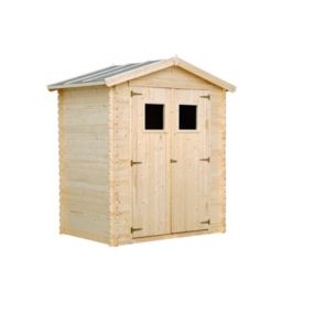 Abri de jardin en bois AVEC SOL TRAITÉ - I196xL136xH218 cm/ 1.98 - TIMBELA M367+M367G