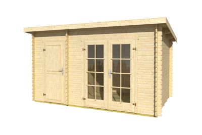 Abri de jardin en bois Belmont 1 Lasita Maja surface extérieure totale 12,18m²