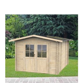 Abri de jardin en bois de 4.3m² Opéra Alce 215cm x 250cm - toiture double pans