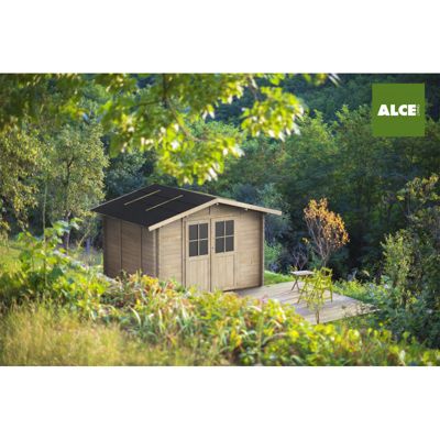 Abri de jardin en bois de 4.3m² Opéra Alce 215cm x 250cm - toiture double pente