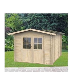 Abri de jardin en bois de 6m² Opéra Alce 300cm x 250cm - toiture double pans