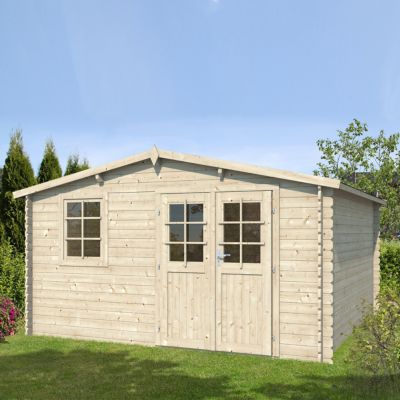 Abri de jardin en bois deux pans de 12m² (4mx3m)