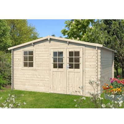 Abri de jardin en bois deux pans de 16m² (4mx4m)